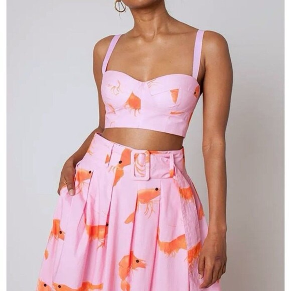 Karen Prawn Print Bustier